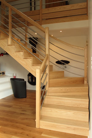 Escalier 1/4 tournant milieu