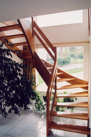 Escalier 2/4 tournant et droit