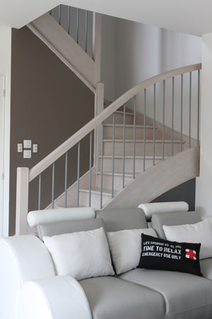 Escalier 2/4 tournant