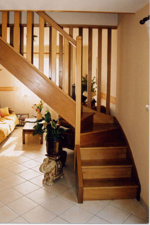 Escalier 1/4 tournant
