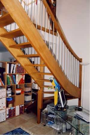 Escalier 2/4 tournant sans contremarches